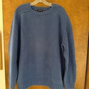 Lands' End Men's Classic Blue Crewneck Sweater